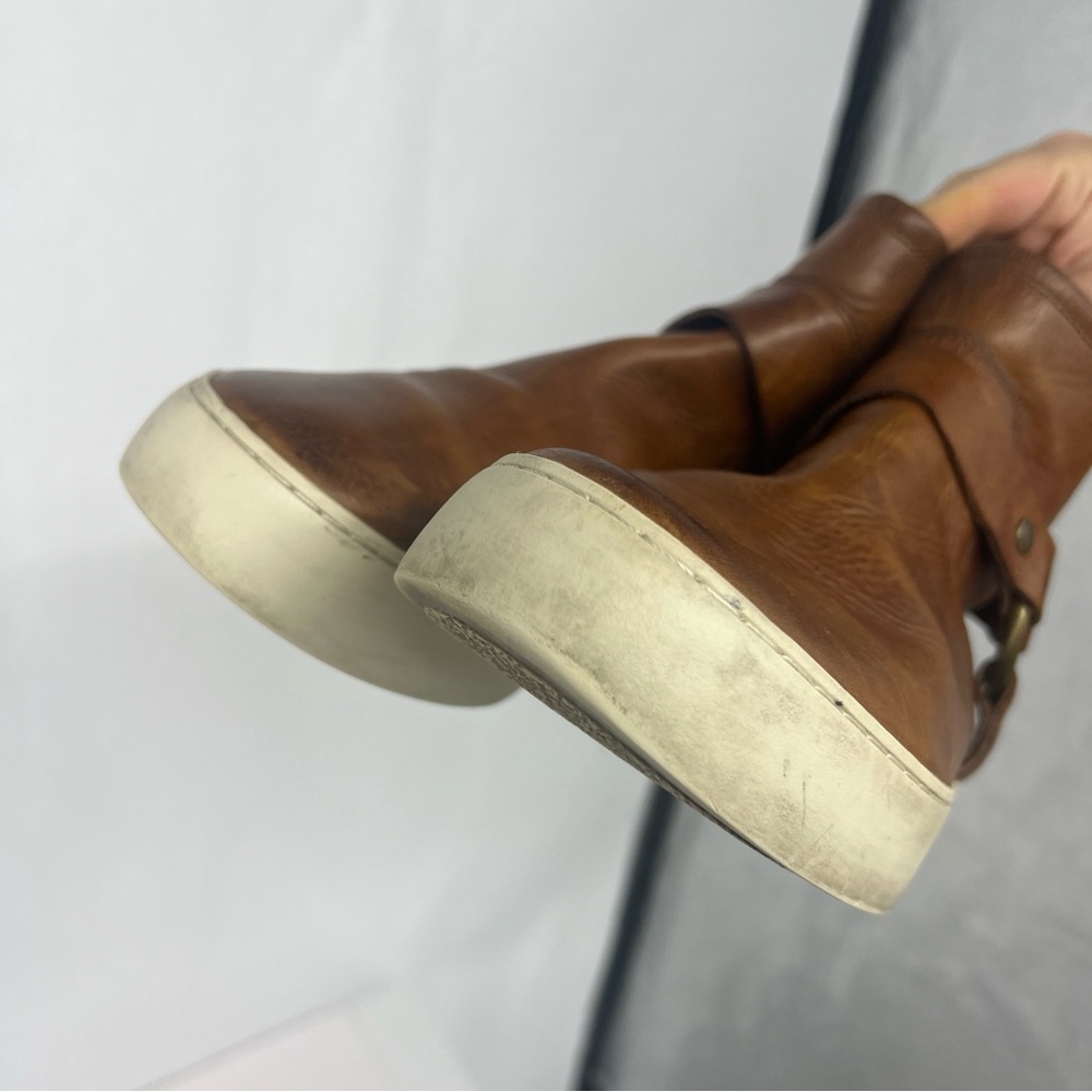 Frye Tan Leather booties - please read - Picture 11 of 15